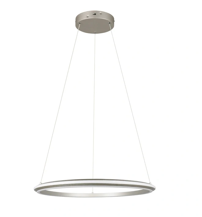 Trio Leuchten 331019107 AMADOR - Vypínačem stmívatelné závěsné kruhové svítidlo v matném niklu, LED 48W, 2300+3000+4000K, Ø 75cm