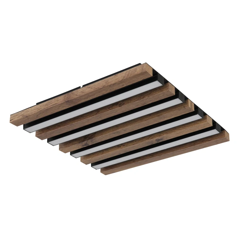 Globo 67347D1 HAYDEN - Stropní LED svítidlo v černé barvě s MDF dřevem, LED 15W, 3000K