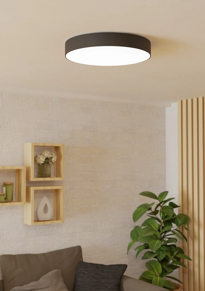 Eglo ZIGBEE 901903 GALLIZZI-Z - Stropní černé RGB LED svítidlo ovládané ovladačem, nebo z mobilní aplikace, LED 15W, Ø 39cm