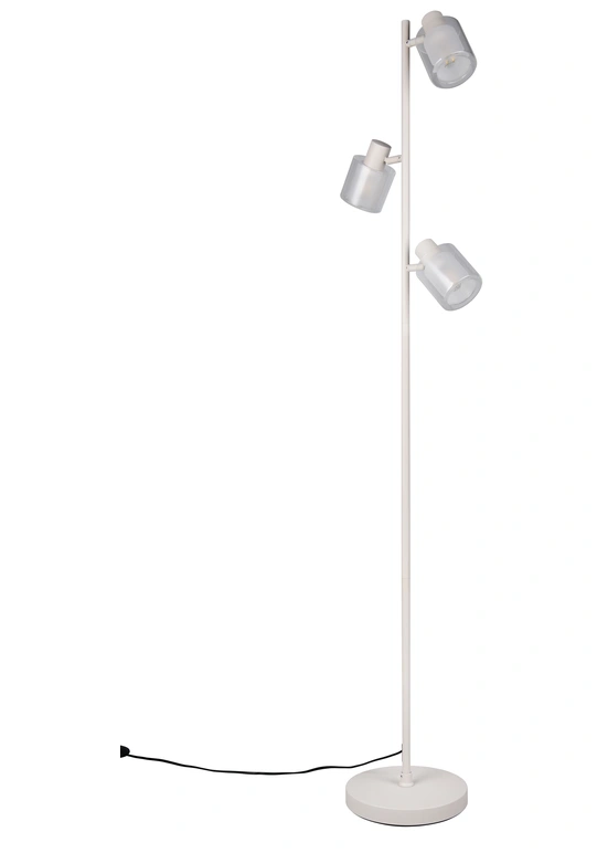 Trio Leuchten R48163076 NERALO - Stojací trojramenná stojací lampa v teple šedé barvě, 3 x E14