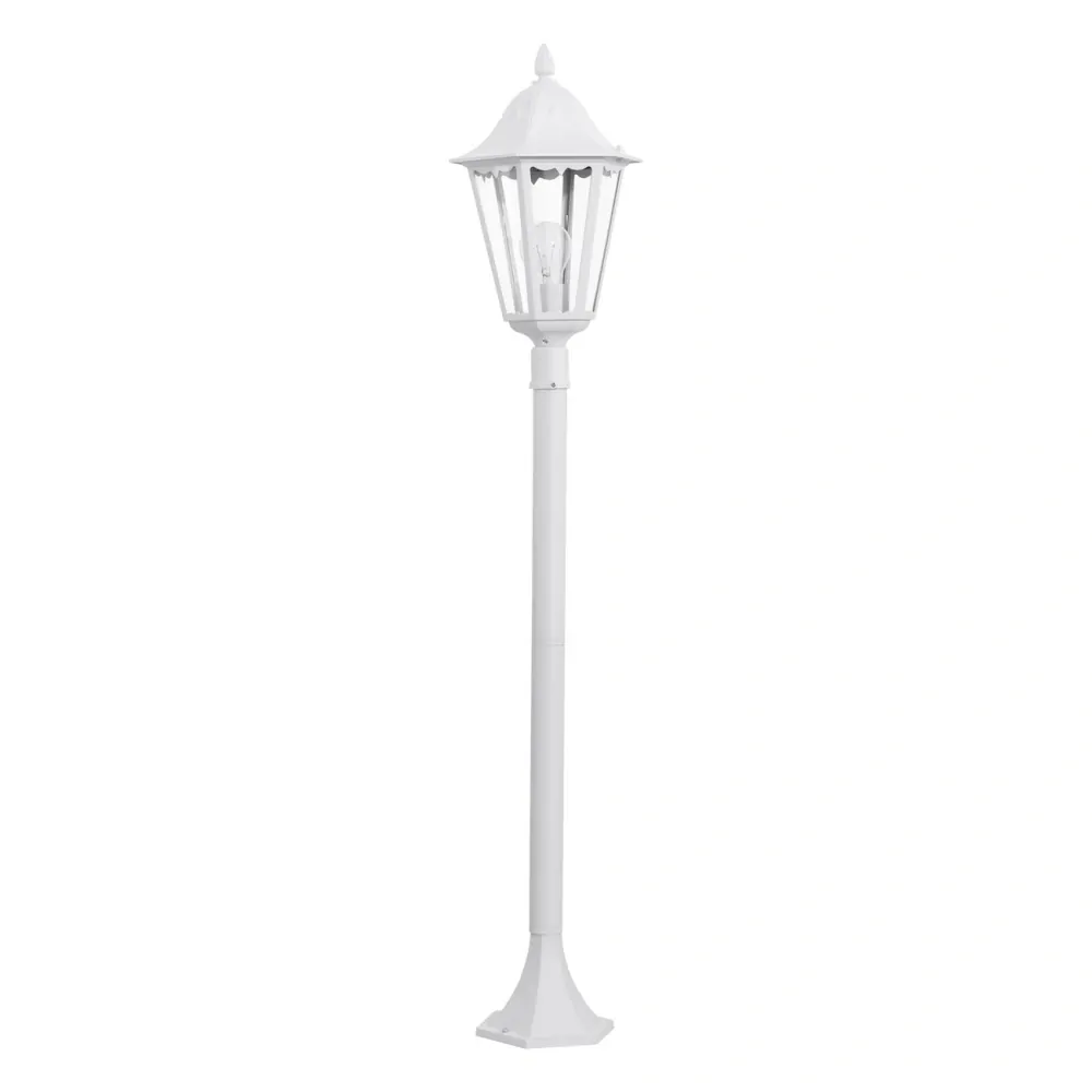 Eglo 93452 NAVEDO - Venkovní bílá stojací lampa, lucerna, výška 120cm, 1 x E27