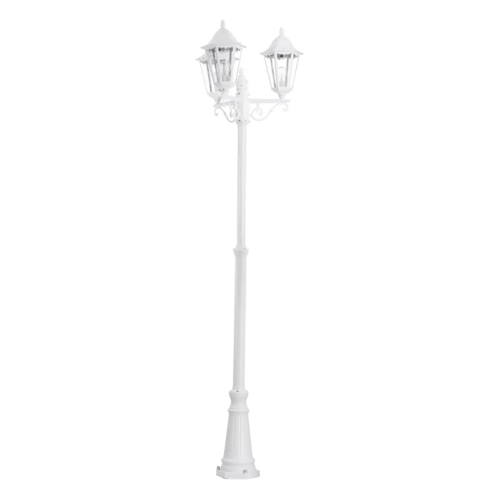 Eglo 93454 NAVEDO - Venkovní masivní tříramenná bílá lampa, IP44, 3 x E27, 220cm