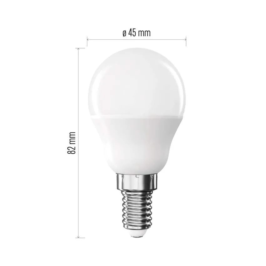 EMOS ZQ1E43 - LED žárovka Classic Mini Globe, E14, 6,5W, 4000K