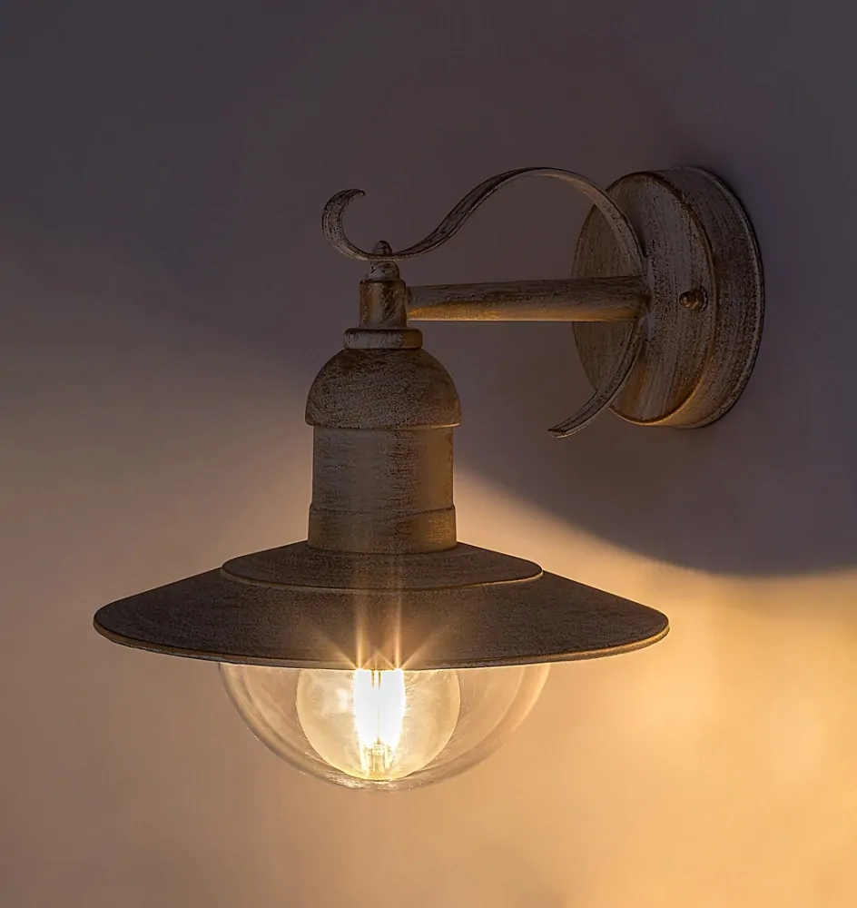 Rabalux 8681 OSLO - Venkovní nástěnné svítidlo v antické bílé, IP44, 1 x E27