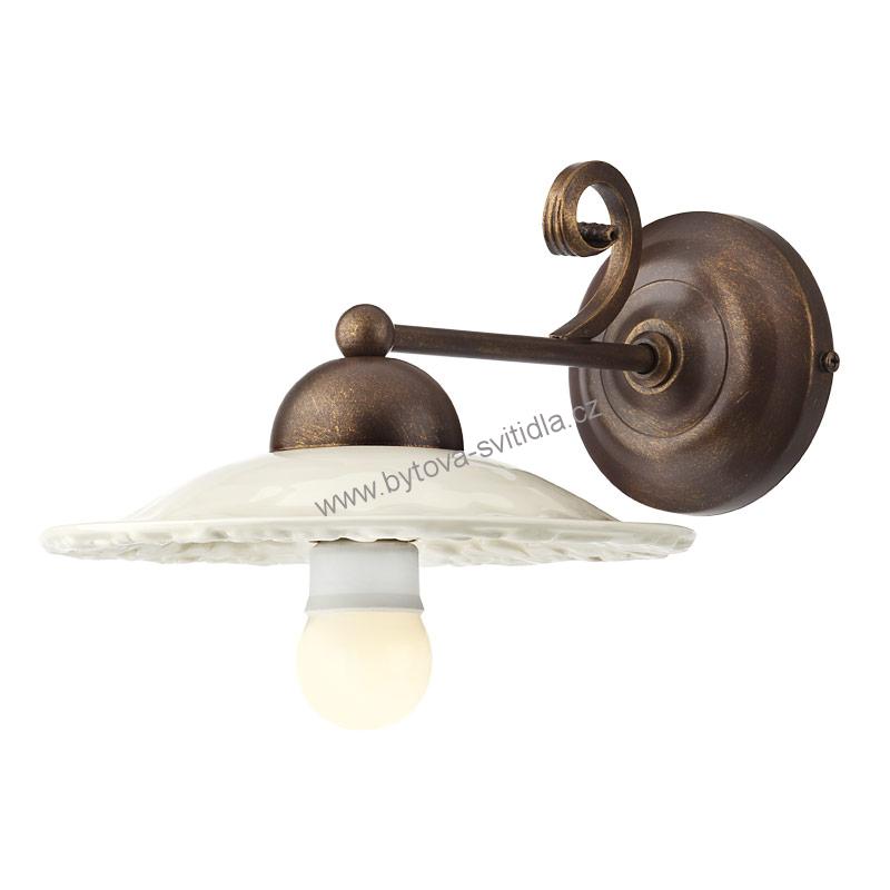 Redo LEA 02-900 + CF21 - Retro nástěnné svítidlo s keramickým stínidlem Ø 21,5cm