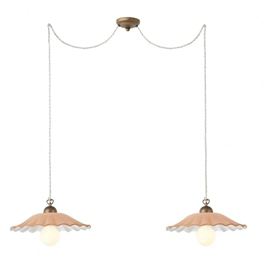 Redo LEA 02-804 + CC36 - Závěsné retro svítidlo s keramickými stínidly Ø 36cm