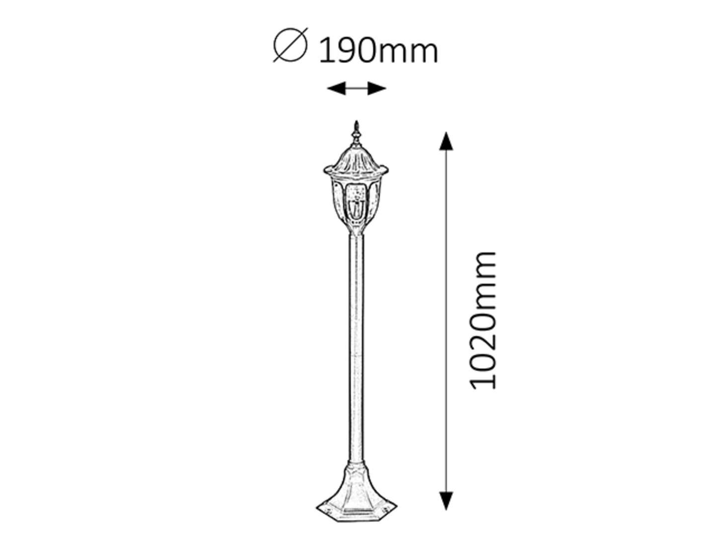 Rabalux 8345 MILANO - Stojací venkovní svítidlo IP43, 102cm