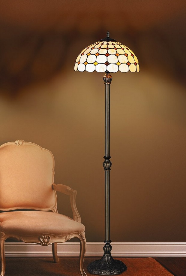 Rabalux 8078 MARVEL - Vitrážová stojací lampa, výška 148cm