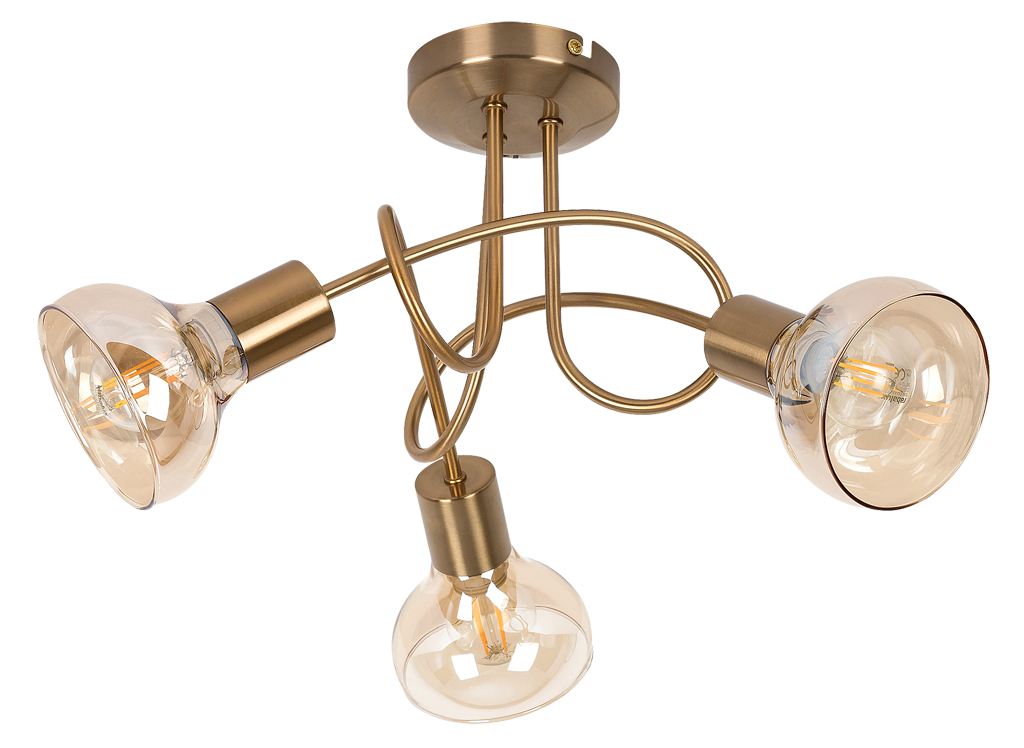 Rabalux 5548 HOLLY 2 - Moderní stropní svítidlo s jantarovými skly Ø 46cm