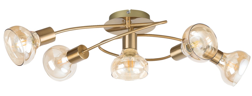 Rabalux 5552 HOLLY 2 - Moderní stropní svítidlo s jantarovými skly, 68cm šířka