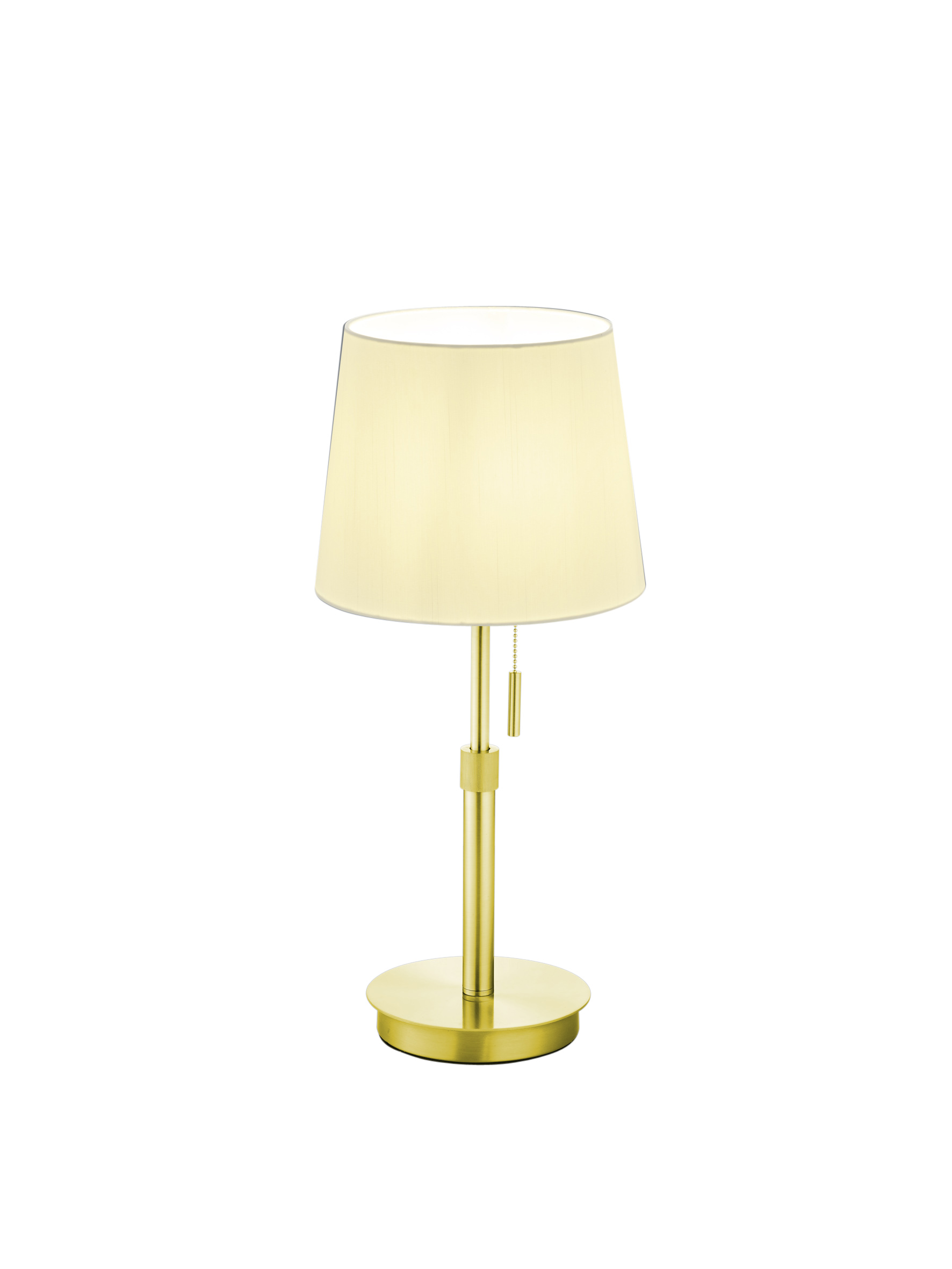 Trio Leuchten 509100108 LYON - Stolní moderní lampa s tahovým vypínačem a bílým textilním stínidlem, 56cm