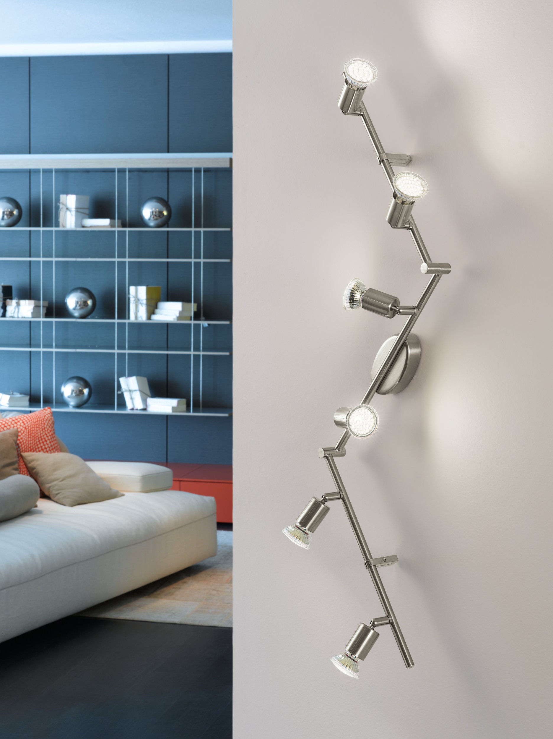 Eglo 92599 BUZZ-LED - LED stropní bodové svítidlo, včetně LED žárovek 6 x 2,8W, šířka max 105cm