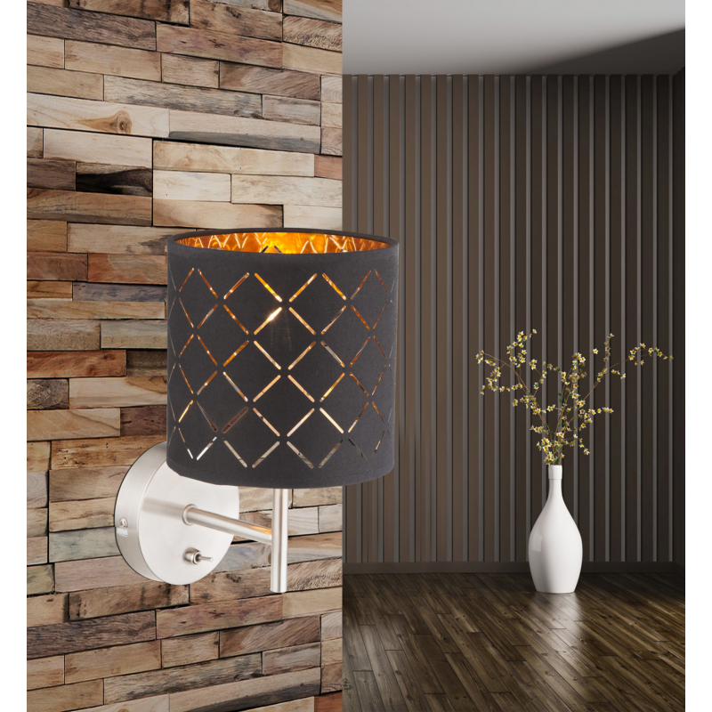 Globo 15229W CLARKE - Nástěnná lampička s vypínačem 1 x E14