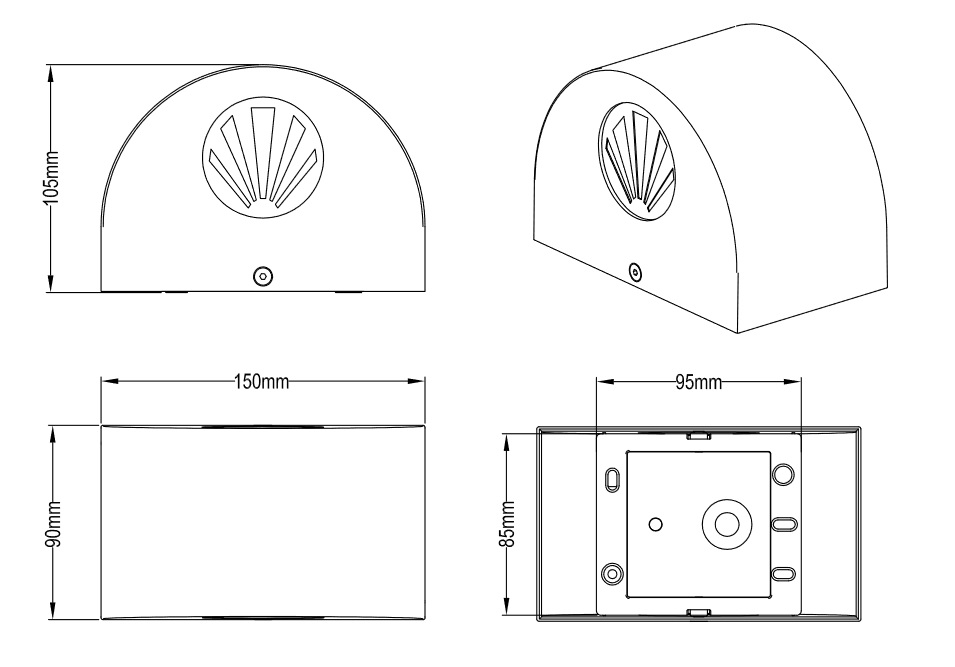 Trio Leuchten R28232632 ROSARIO - Venkovní nástěnné LED svítidlo s variabilním svícením IP44