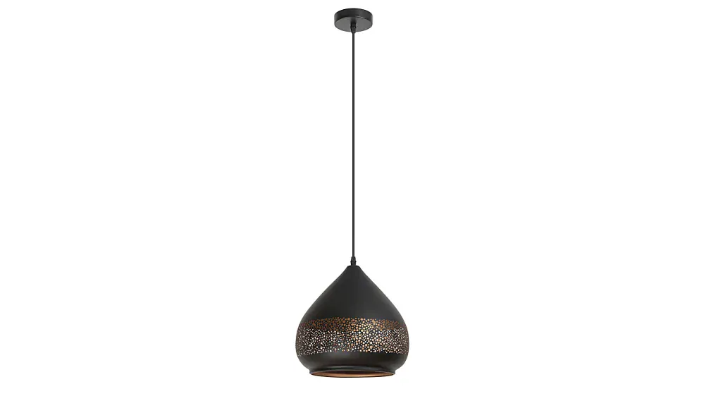 Rabalux 2278 KAIA - Závěsné moderní svítidlo v černo zlaté barvě Ø 27cm, 1 x E27