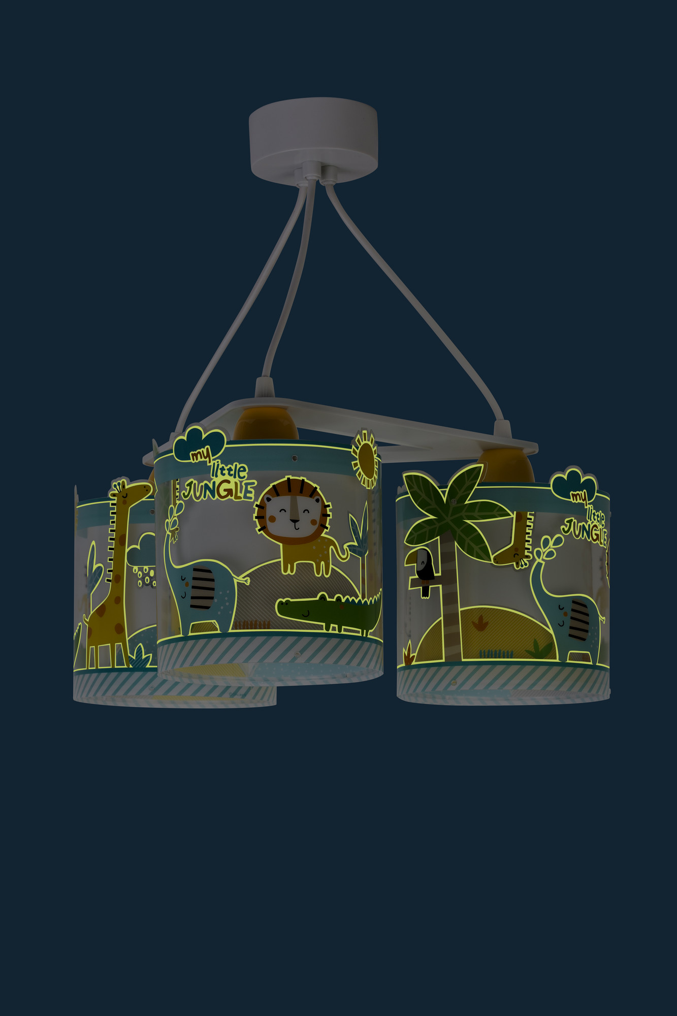 Dalber 76114 MY LITTLE JUNGLE - Dětské závěsné svítidlo se zvířaty + Dárek 3x LED žárovka