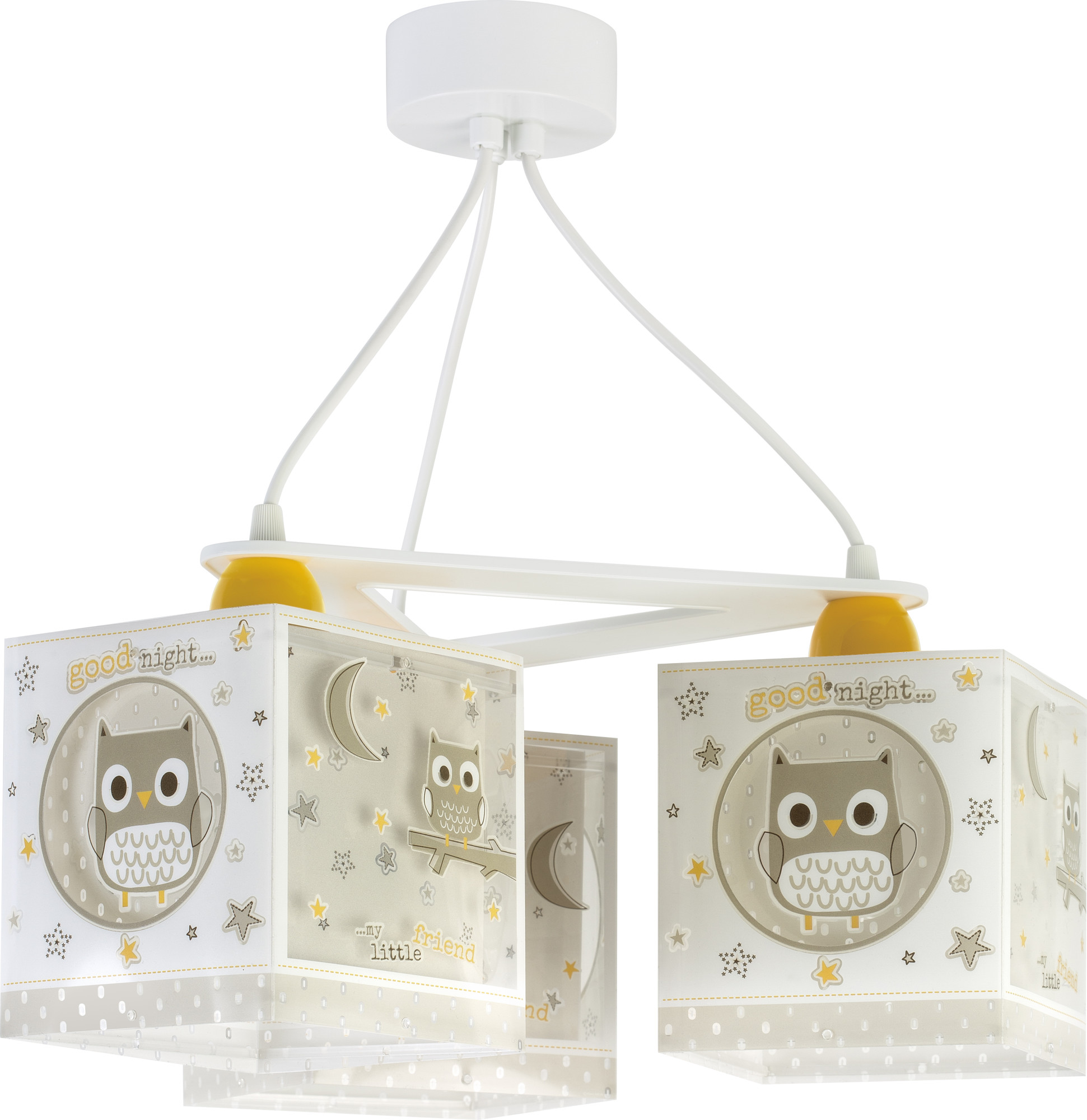 Dalber 63394 GOOD NIGHT - Dětské závěsné svítidlo se sovičkami + Dárek 3x LED žárovka