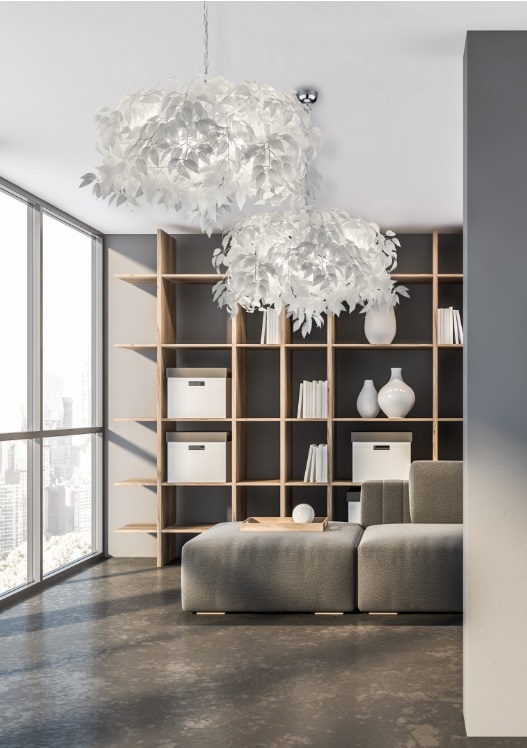 Trio Leuchten R10464001 LEAVY - Moderní závěsný lustr s lístečky Ø 70cm, 4 x E14