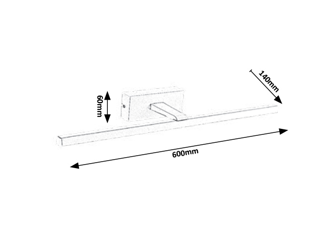 Rabalux 1449 ALBINA - Nástěnné svítidlo pro nasvícení obrazu v bílé barvě 12W, 4000K, 60cm, IP23