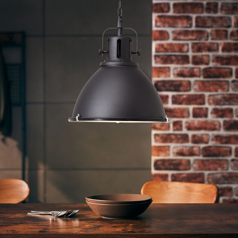 Brilliant 23770/06 JESPER - Industriální závěsný lustr na řetězu Ø 47cm