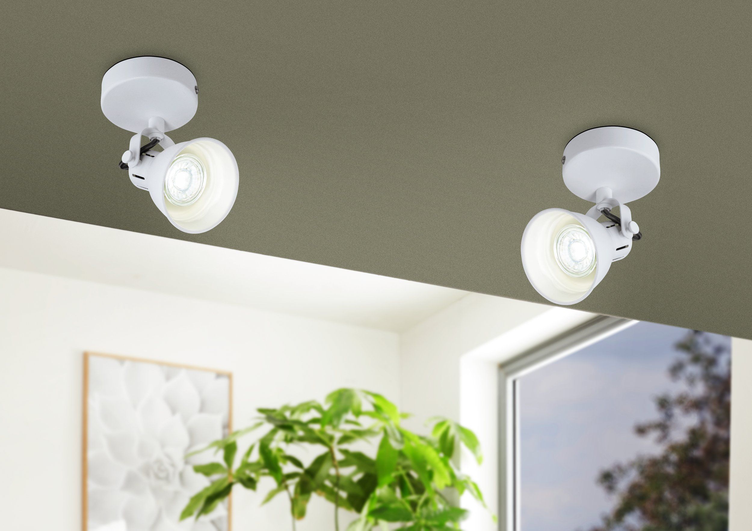 Eglo 98393 SERAS 1 - Retro nástěnné nebo stropní bodové svítidlo + LED žárovka GU10 