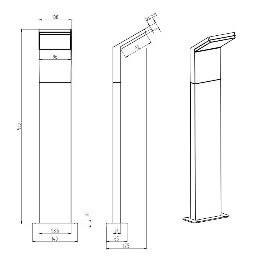 Trio Leuchten 521160142 PEARL - LED venkovní stojací svítidlo IP54, LED 9W, 3000K, 50cm