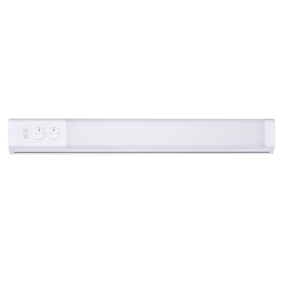 Solight WO213 LED KITCHEN LIGHT - LED svítidlo pod linku s dvojtou zásuvkou a vypínačem 10W, 850lm, 4100K