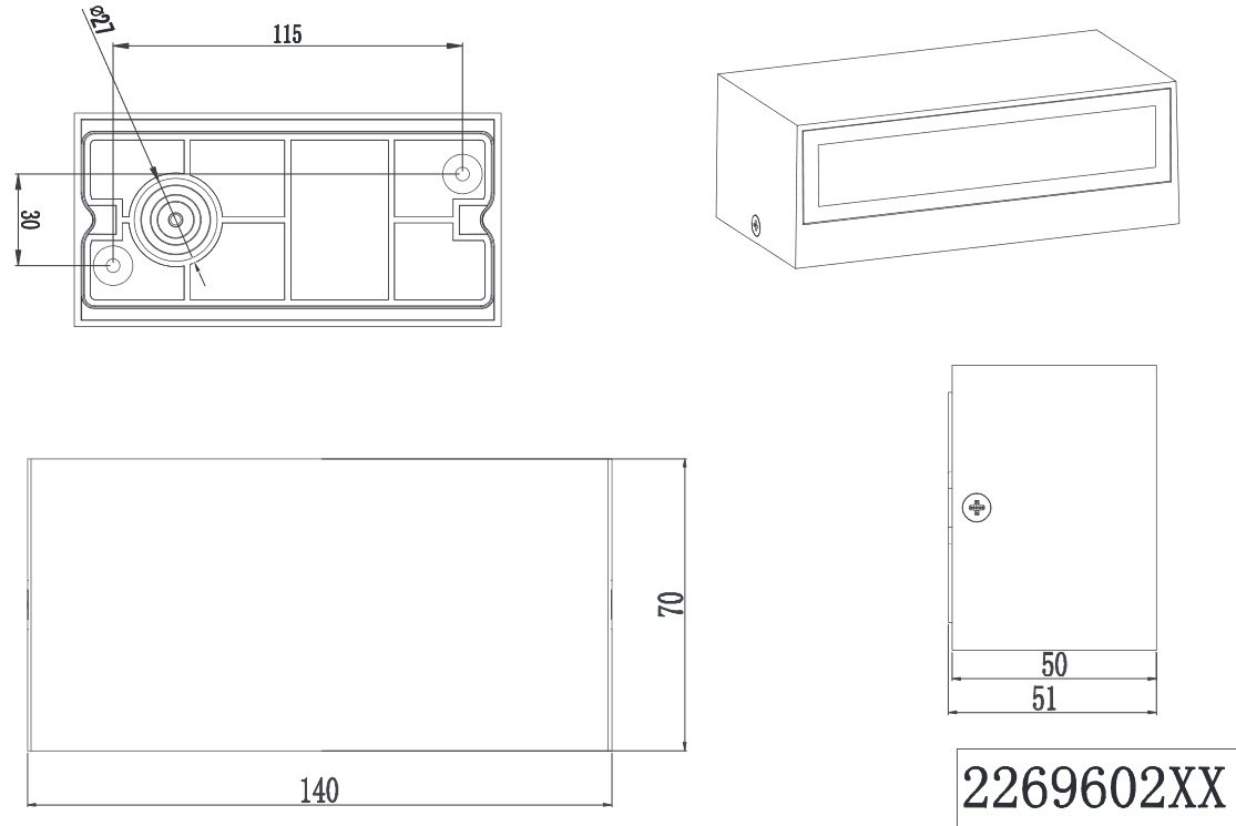 Trio Leuchten 226960242 TRENT - LED venkovní nástěnné svítidlo IP65 ,9W