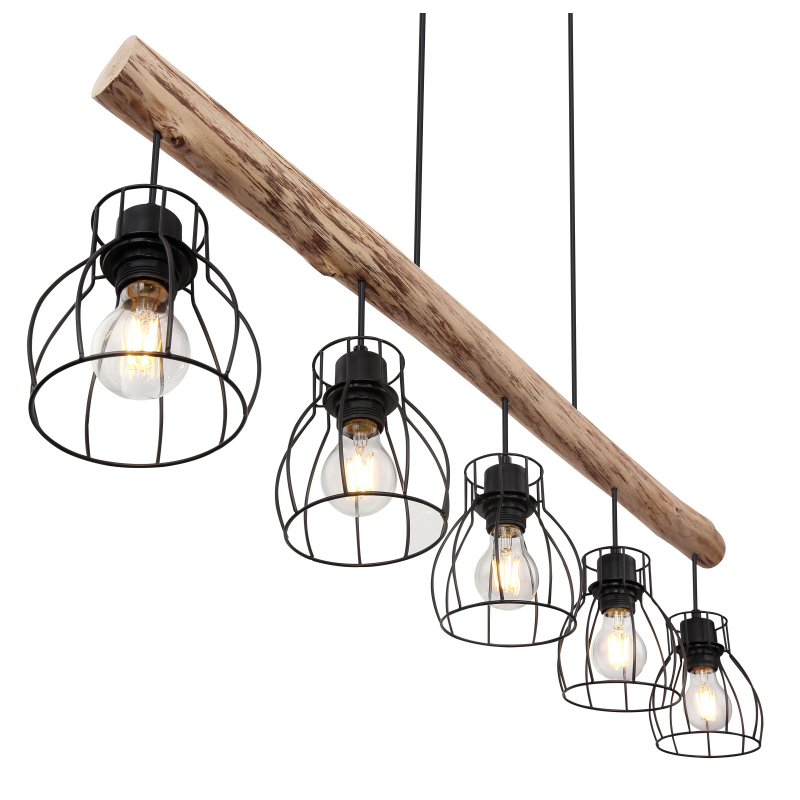 Globo 15326-5N MINA - Závěsný retro lustr 5 x E27, 100cm šířka 