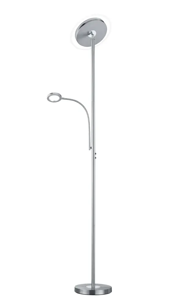 Trio Leuchten R42752107 ACKBAR - LED stojací stmívatelná lampa s dotykovými stmívači 18W + 4W, 182cm