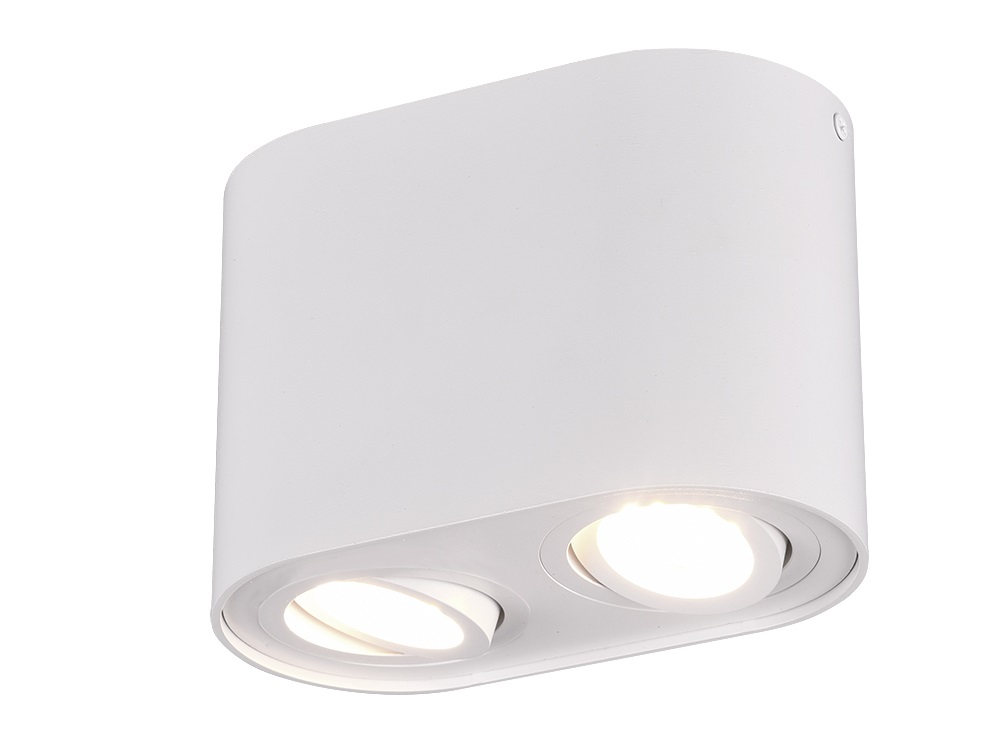 Trio Leuchten 612900231 COOKIE - Stropní oválné svítidlo v bílé barvě 2 x GU10, 17 x 9cm