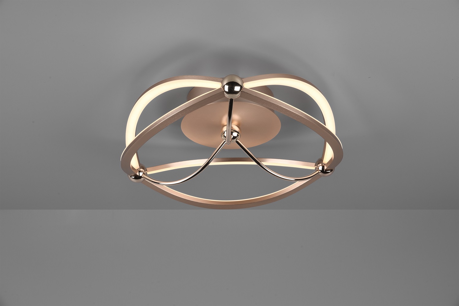 Trio Leuchten 621210108 CHARIVARI - Vypínačem stmívatelné LED stropní svítidlo LED 20W, 3000K, Ø 41cm, mosaz