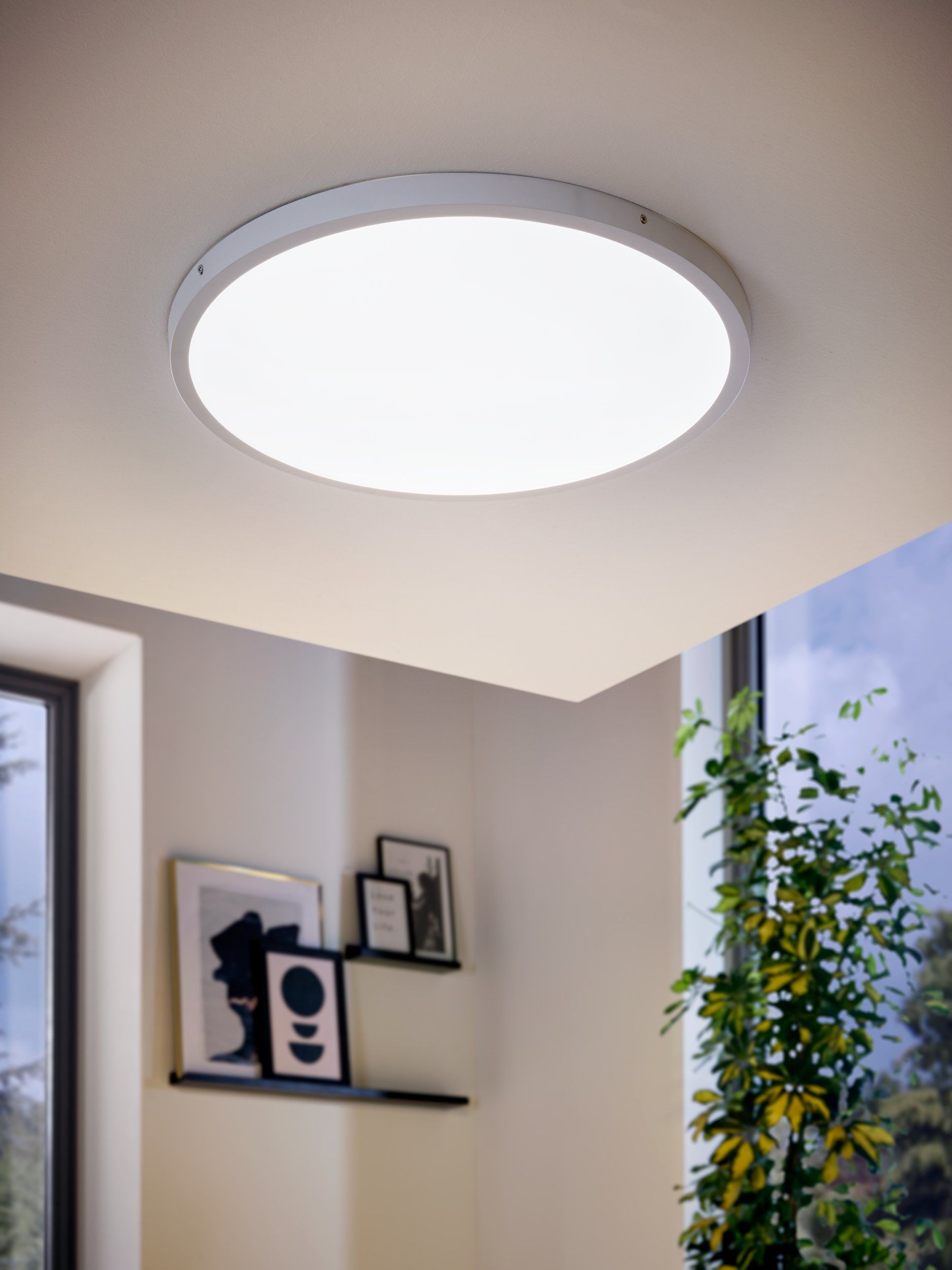 Eglo 97279 FUEVA 1 - LED stropní stmívatelné svítidlo Ø 60cm, 27W, 3000K, bílá