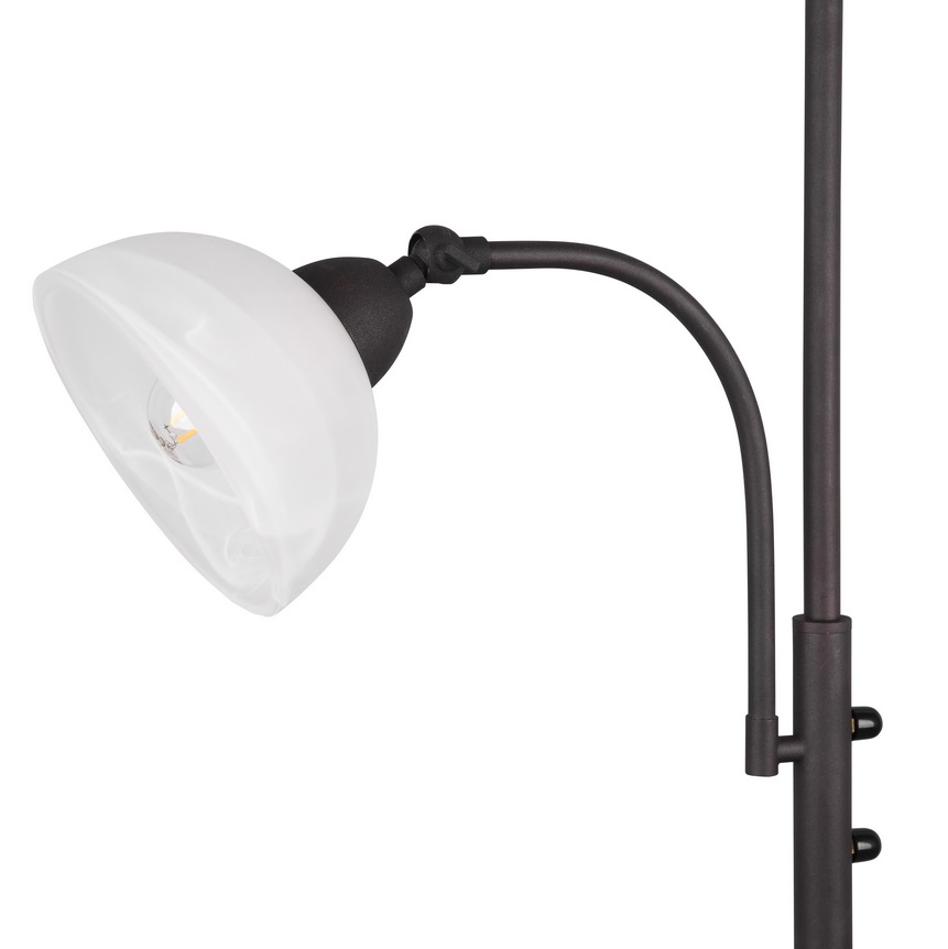 Trio Leuchten R46322024 COUNTRY - Rustilkální stojací lampa v hnědé barvě 1 x E27 + 1 x E14, výška 184cm