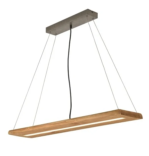 Trio Leuchten 323710130 BRAD - Vypínačem stmívatelné LED závěsné dřevěné svítidlo, LED 27W, 3000K, 100cm šířka