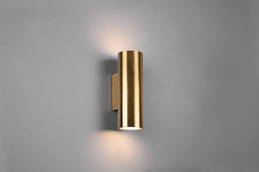 Trio Leuchten 212400204 MARLEY brass - Nástěnné svítidlo svítící dolů a nahoru ve staromosazné barvě 2 x GU10