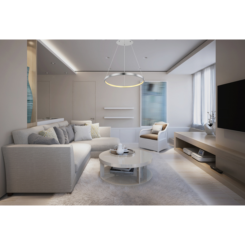 Globo 67192-19 RALPH - Závěsné svítidlo nikl mat, 19W, 3000K, Ø 38,5cm