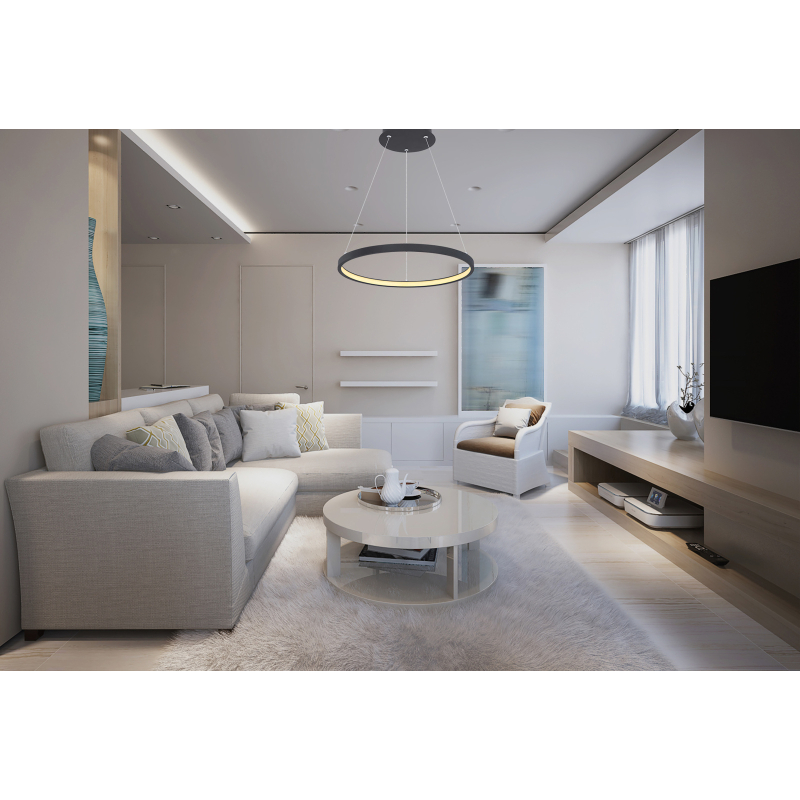 Globo 67192-19B RALPH - Závěsné svítidlo černý mat, 19W, 3000K, Ø 38,5cm