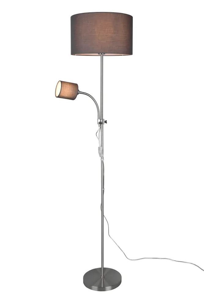 Trio Leuchten R40192007 OWEN - Moderní stojací lampa se čtecí bodovkou na husím krku 160 cm