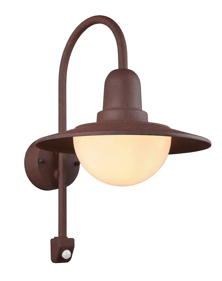 Trio Leuchten 207269124 NORMAN - Nástěnné venkovní svítidlo s čidlem pohybu, IP44, 1 x E27, výška 45cm + Dárek LED retro žárovka