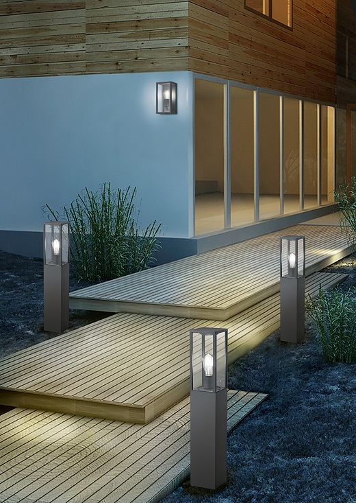 Trio Leuchten 401860142 GARONNE - Stojací lampa na zahradu IP44, 1 x E27, 80cm