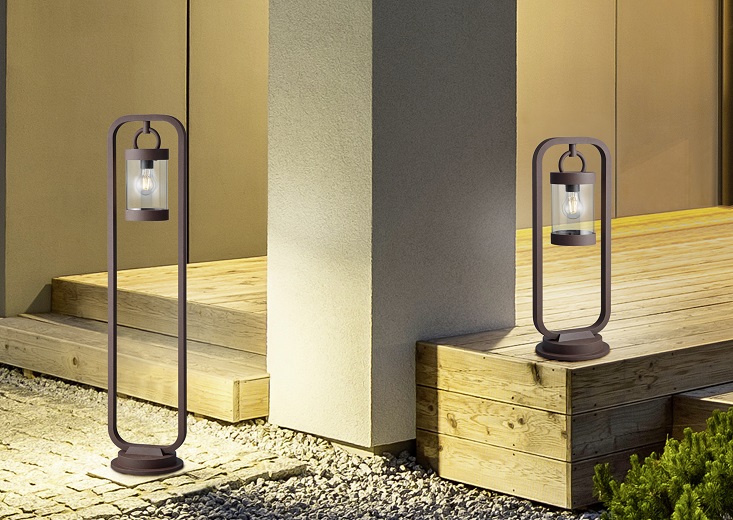 Trio Leuchten 404160124 SAMBESI - Venkovní lampa s možností aktivace automatického senzoru DEN / NOC, IP44, 1 x E27, 100cm