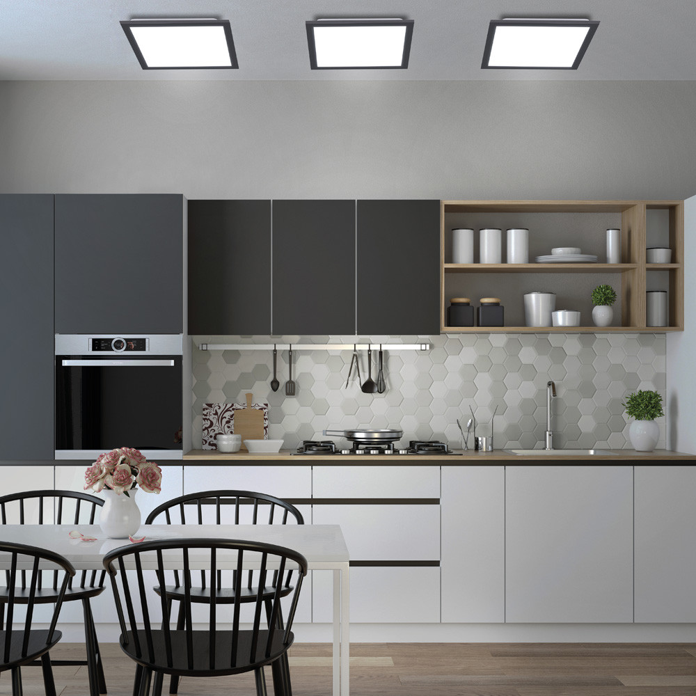 Leuchten Direkt 14754-18 FLAT - LED stropní svítidlo s dálkovým ovladačem, LED 20W, 2700-5000K, 29,5 x 29,5cm 