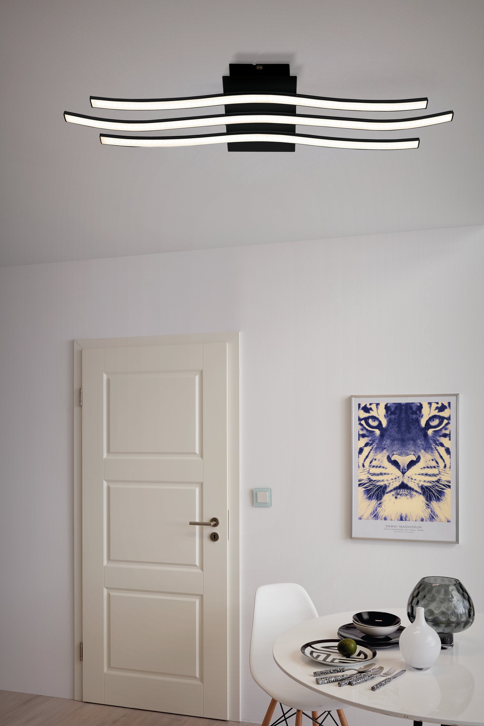 Eglo 99321 RONCADE 1 - LED stropní lustr v černé barvě 21W, 65cm