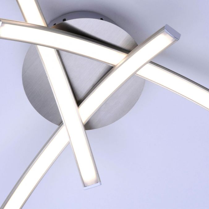 Leuchten Direkt 15341-55 VALERIE - LED stropní svítidlo v matném niklu, LED 11,5W, 3000K, Ø 40cm