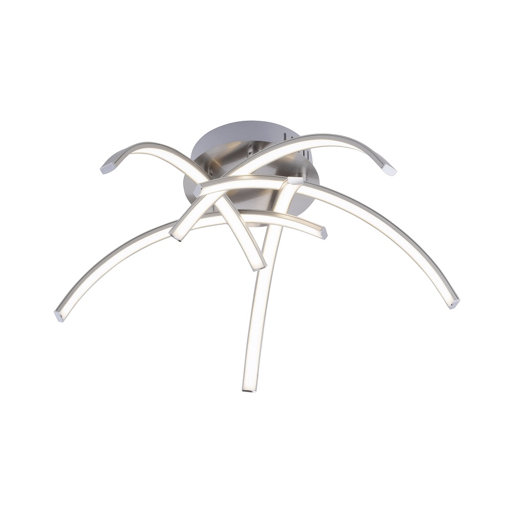 Leuchten Direkt 15340-55 VALERIE - LED stropní svítidlo v matném niklu, LED 18,5W, 3000K, Ø 47cm