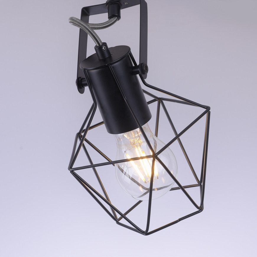 Leuchten Direkt 15671-78 JARO - Nástěnné nebo stropní retro industriální svítidlo ve dřevě a kovu 1 x E27