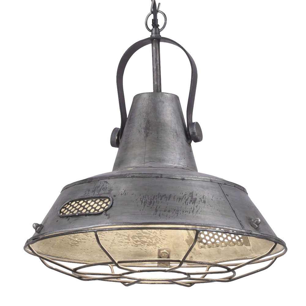 Leuchten Direkt 11496-77 SAMIA- Industriální kovový lustr 1 x E27, Ø 38cm