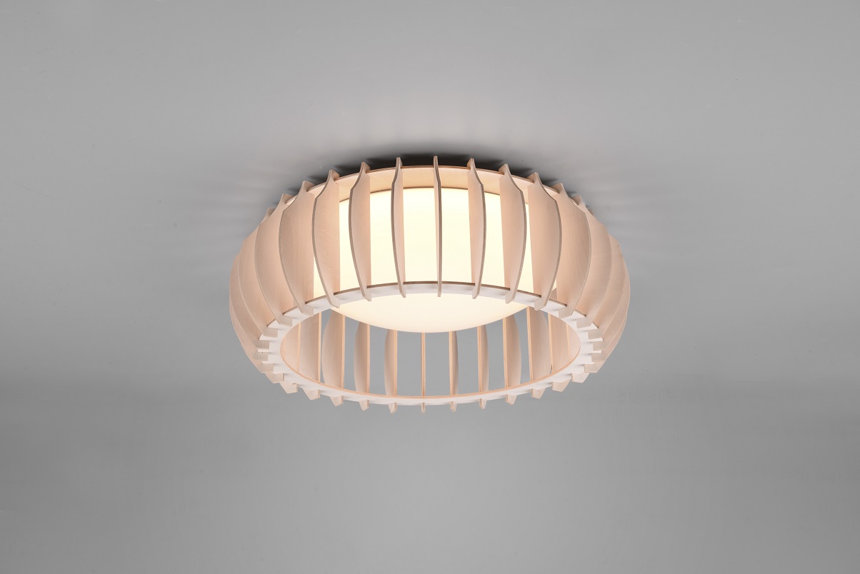 Trio Leuchten R62171130 MONTE - Stropní dřevěný lustr stmívatelný klasickým vypínačem, LED 16,5W, 3000K, Ø 40cm