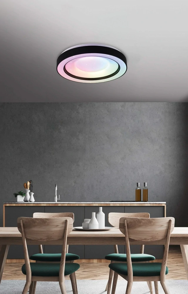 Trio Leuchten R65091032 ARCO - Stropní LED RGB svítidlo s dálkovým ovladačem, LED 22W, 2700-6000K, Ø 49cm